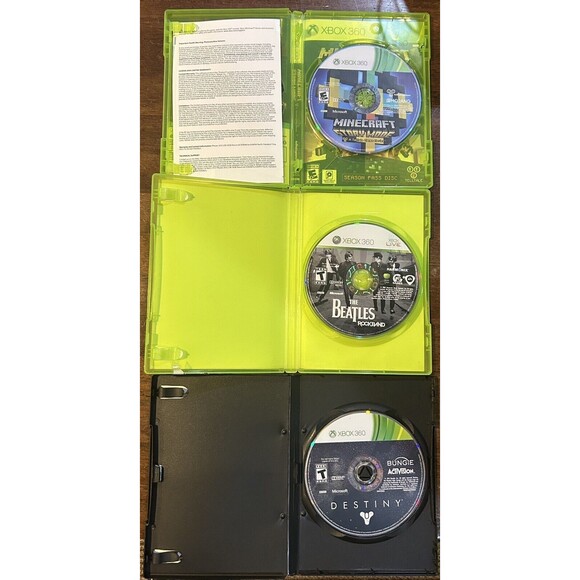 Lot of 3 Xbox 360 Games - Minecraft Story Mode, Beatles Rockband & Destiny - Picture 3 of 3